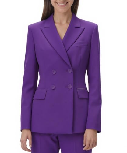 2 Piece Double Breasted Women's Suiting Slim Fit Formal Suit for Women Casual Blazer Pant Set Business Office Outfits