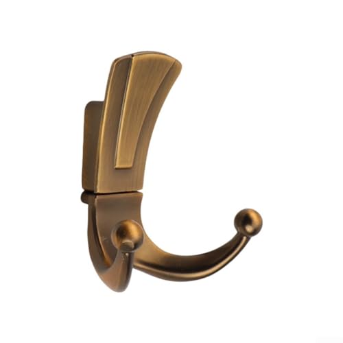 Eawfgtuw Doppio gancio appendiabiti da parete in lega di zinco bronzo, per bagno, casa, camera da letto, ingresso, asciugamani, cappotti, cappelli, accappatoi, strumenti musicali, organizer da