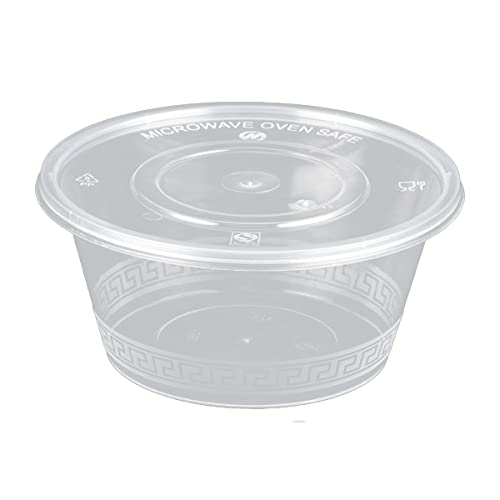 YUUWA 使い捨て弁当箱 1250ml 丸 200枚 17.3*9.4cm 使い捨て 弁当 pp素材 キャンプ ピクニック 業務用 テークアウト 持ち帰り 喫茶店 冷凍可 レンジ対応 イベント カトラリー キッチンカー