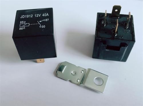 Relais automobile JD1912 40A 12V 4 broches étanche avec patte fixation pour voiture