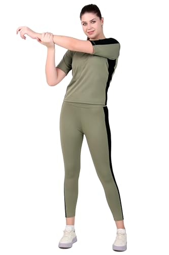 Image of Benzos Women's Body Fitted Gym Running Sports Track Suit | Regular Casual Fit | Track Suit for Girls & Women | Fabric - Polyester Blend