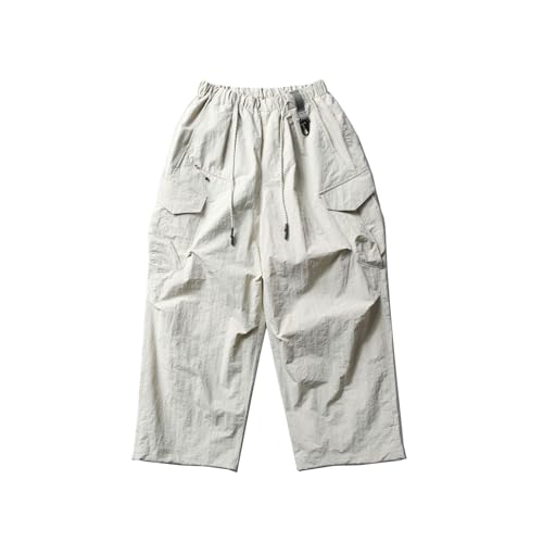 Men's Pants Summer Techwear Ice Silk Workwear Multi-Pocket Casual Trouser for Men2