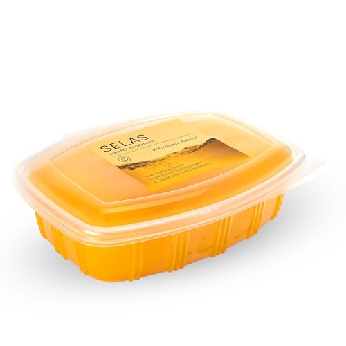Paraffinwachs Pfirsich Duft 1.300ml (980g) Selas Paraffinbad für therapeutische und ästhetische Behandlungen von Händen und Füßen. Paraffintherapie, feuchtigkeitsspendend.