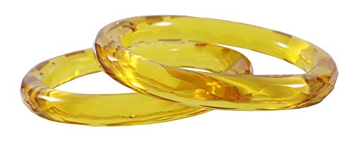 Image of ZULKA Get your traditions Glass With Diamond Pattern Glossy Finished Kada Set For Women and Girls