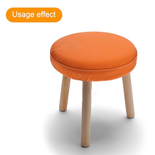 Cojín de viscoelástica premium GALPADA redondo en PU naranja para decoración sofisticada de patio 4