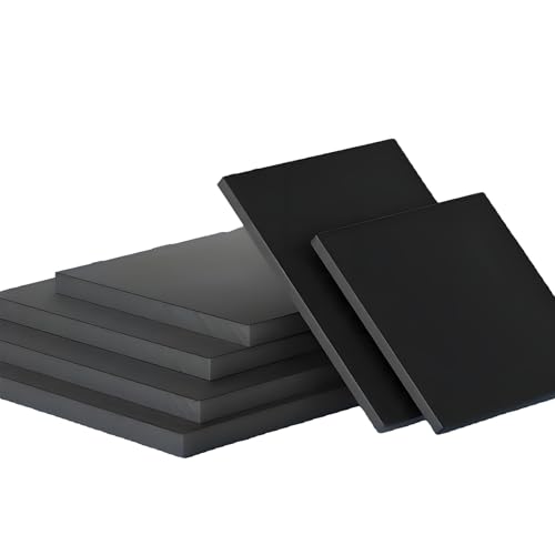 Purzen ABS Kunststoffplatte Schwarz 100 * 200mm 1-8mm Dicke – Robuste Schlagfeste Platte für DIY Basteln Prototyping Schilder Industrie Reparatur,100 * 200 * 8mm(1PCS)