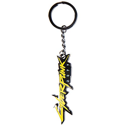JINX Cyberpunk 2077 Logo Metal Keychain, Multi-Colored, One Size