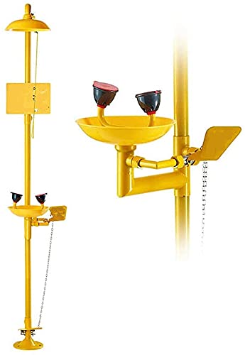 Acero inoxidable 304 Combinación de laboratorio de revestimiento anticorrosión Estación de emergencia Lavado de ojos Lavado facial Drench Shower con estaciones de lavado de ojos