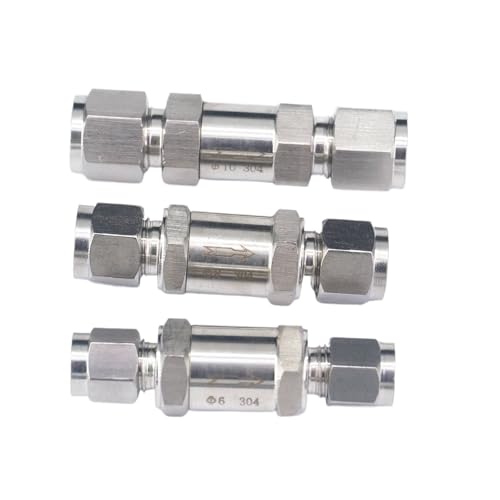 Válvula check de 16mm acero inoxidable 304 antirretorno tubo 2