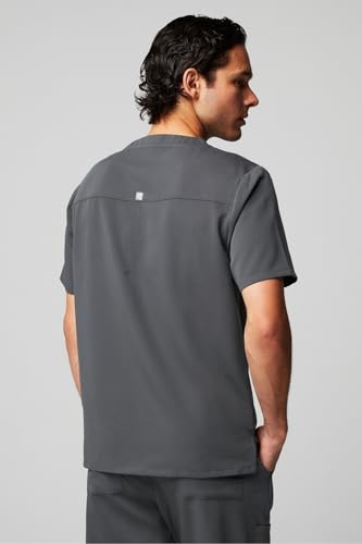 Image of Fabletics Men's Helix 1-Pocket Scrub Top - MotionTech, Wrinkle-Resist, Chest Pocket, Anti-Shrink, Semi-Slim Fit