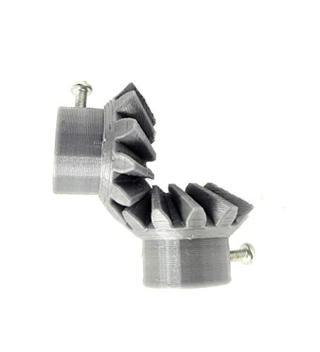 Image of INVENTO 2pcs 3D Printed Right Helical Plastic Bevel Gear 12 Teeth, 33mm dia, 10mm Width, 6mm hole, 2.5 Module for DIY Projects