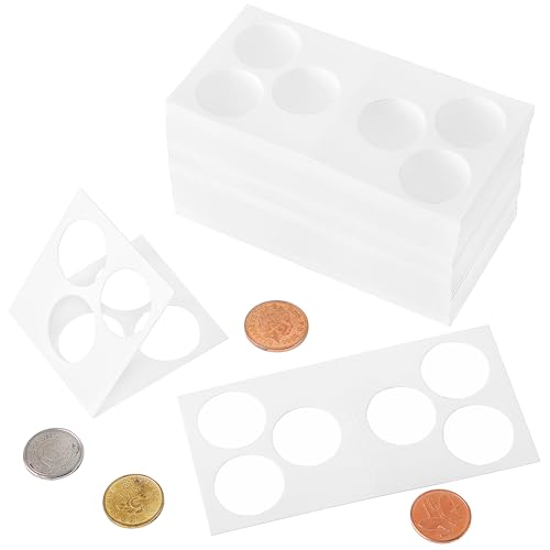90 PCS 3-Hole Coin Flips for Penny - 20.5mm/0.8inch Cardboard Holders for Dime,Lincoln Cent 2x2 inch Pockets CS31205H3