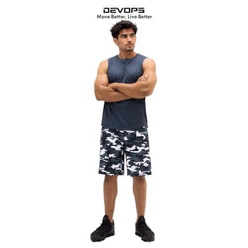 Image of DEVOPS Men's 2-Pack Loose-Fit 10 inch Workout Gym Shorts with Pockets