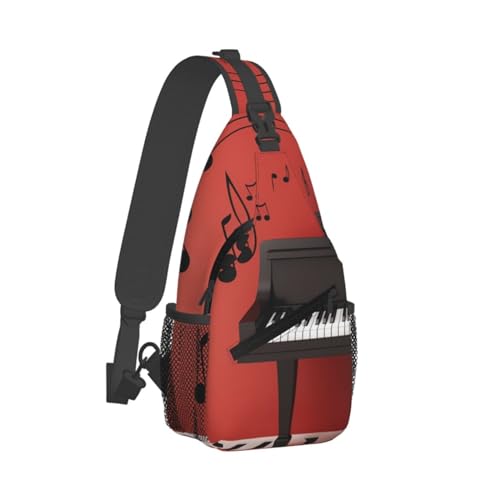 Mochila Sling Negra Compacta Para Uso Diario miniatura 1