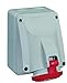 Produktbild LEGRAND, CEE 32A Aufputzsteckdose, rot 4-polig (3P+PE), 6h (400V/32A), Schutzart IP44, IK09, 090161