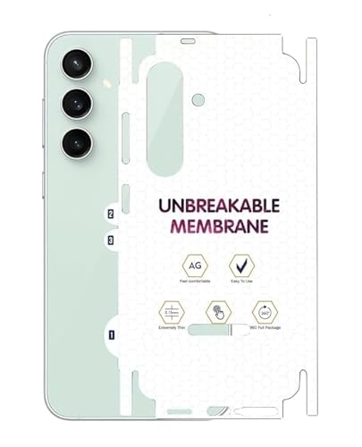 Image of MACLEN Matte Finish Full Body Cover Back Protector Compatible with Samsung Galaxy S23FE 5G | Unbreakable Membrane Scratch Guard Full Fit Protective, Case Friendly, (Back & Side) (Pack of 1)