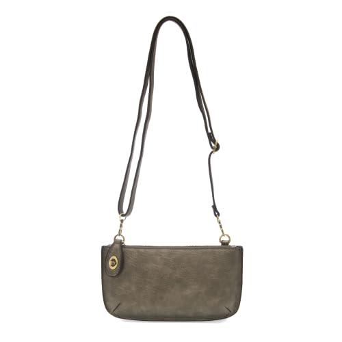 Image of Joy Susan Women's Fashion Purse Mini Crossbody Wristlet Clutch Handbag - Metallic Dark Chrome