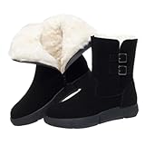 Matériau : ces bottes d'hiver pour femme combinent un matériau en daim avec une sangle décorative à boucle de ceinture pour un look élégant et polyvalent qui se marie bien avec un jean ou des tenues décontractées pour un usage quotidien