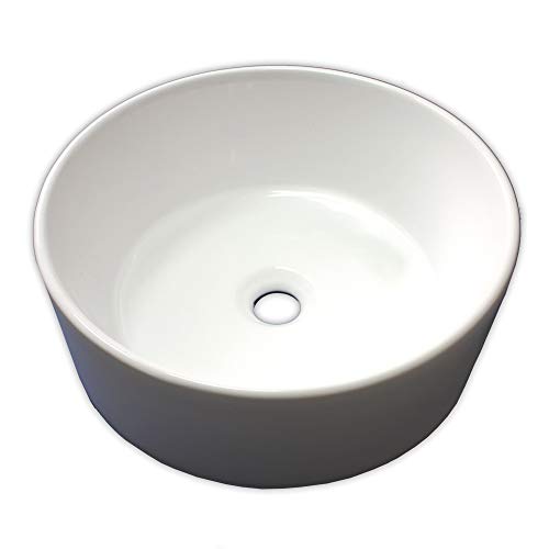 AMBEST 白陶器製デザイン丸型手洗器カウンター洗面台洗面器ボウル SL35S0