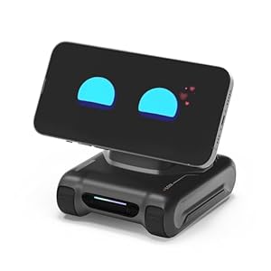 LOOI Robot-Space Black – AI Desktop Robot Companion,ChatGPT Voice Interaction,Visual Understanding,Personality&Memory,10W Wireless Charging,Tech&Gadget Gift,Electronic pets,Toy,Geek,Desktop Setup
