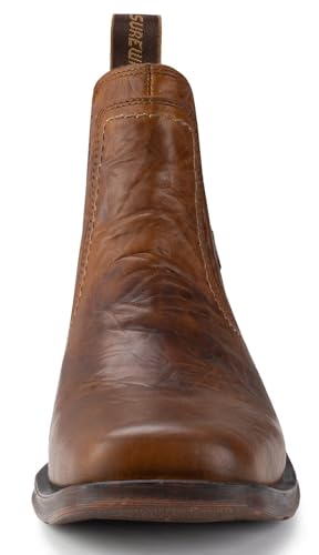 SUREWAY Mens Western Chelsea Cowboy Boots for Men - Square Toe, All Weather Rugged Ankle Slip on Boots, Built for Comfort & Durability, Casual Retro Stylish Boots, Dress Shoes4