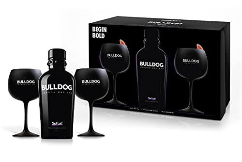 Bulldog London Dry Gin Geschenkset - 1 x 0,7 l - Gin Set mit 2 Gläsern - Bulldog Gin aus 12 naturbelassenen… – Bild 6