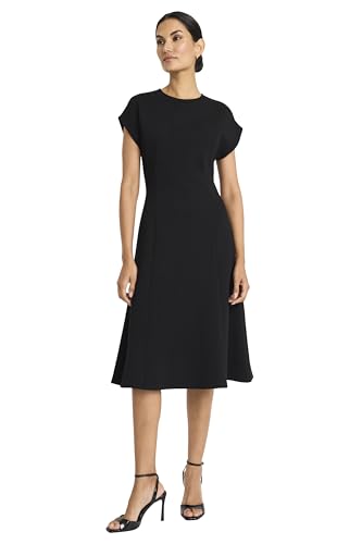 Maggy London Women's Classic Crew Neck Short Sleeve Midi-Special Occasion Fitted A-line Wedding Guest Wear to Work Dress2