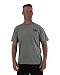 Caterpillar Men's Big-Tall Trademark Tee, Dark Heather Grey, Large