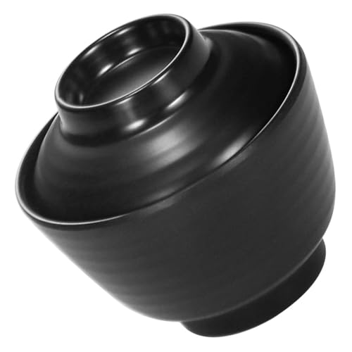 UTHCLO 密?製耐熱蓋付き味噌汁碗 軽量持ち運び簡単 和風調味料用食器 ご飯一杯の多用途ボウル