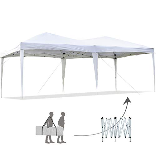 Party Tent Pop Up Canopy Ez up Sun Shade Wedding 10' x 20' Outdoor Gazebo Instant Folding Protable Better Air Circulation (Party Tent)