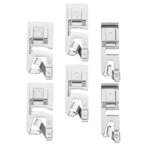 NOLITOY 6 Pièces Lot de Presseurs pour Machine à Coudre Guide de Couture Métallique Accessoires Robustes pour Ourlets et Bordures Maison