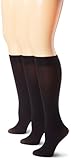 Nine West Women's Solid Opaque 3 Pair Pack Trouser Sock