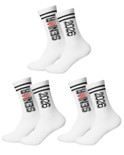 Liitrsh 3 Pairs 2026 Basketball Senior Night Socks Athletic Crew Socks for High School Basketball...