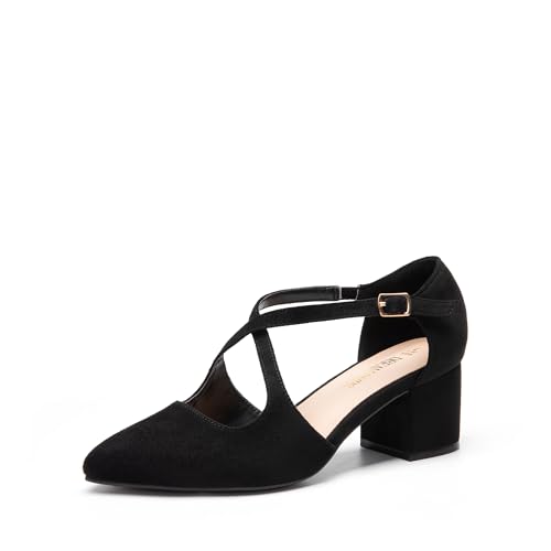 DREAM PAIRS Escarpins à talons épais pour femme -...