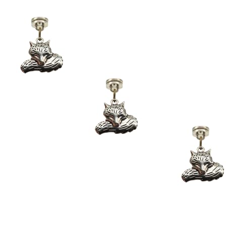 Silver Hinge Head Home Decoration Fox,Magnetic Hinge Dropper Hanging,Magnetic Hinge Head Toppers,Door Hinge Pin Topper