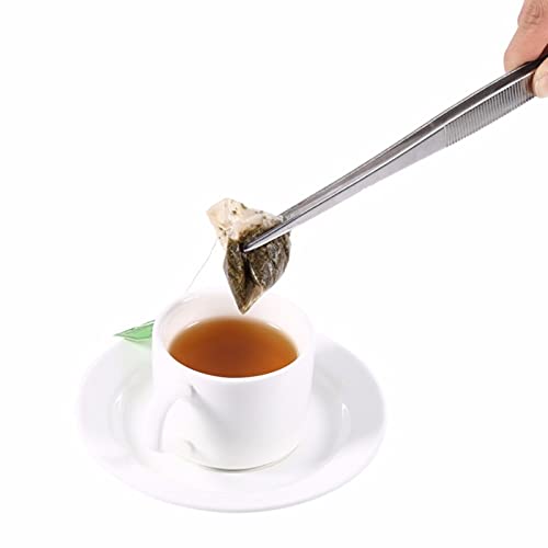 Pinza da Cucina Clip per griglia per Alimenti Ispessita in Acciaio Inossidabile Pinza per Alimenti Lunga in Argento Cucina Perfetta per Quasi Tutte Le attività in Cucina