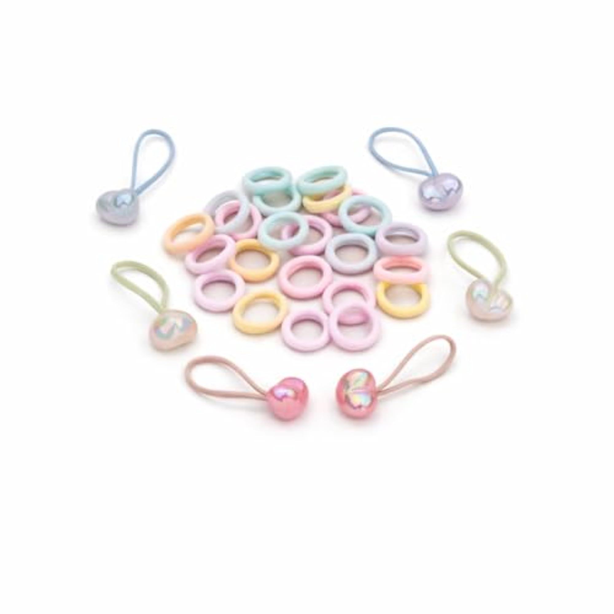 Soft Pastel Heart Hair Bands Multipack