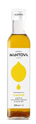 Olio Extra Vergine Aromatizzato al Limone - Prodotto 100% ITALIANO – Olio di Oliva di Categoria Superiore - Estratto a freddo - Alta Qualità Fratelli Mantova dal 1905 (Limone)