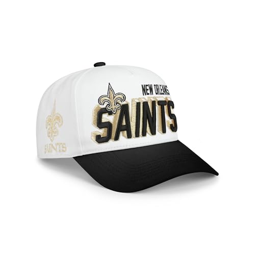 FOCO New Orleans Saints NFL Lineman Marquee RF Cap - White/Black