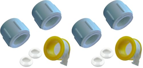 Image of Upgrade 2PCS 1 /2 inch RV Low Point Drain Cap Kit Fit for RV Camper Travel Traile, 1 /2 inch Hot & Cold Water Lines (Pack of 2)