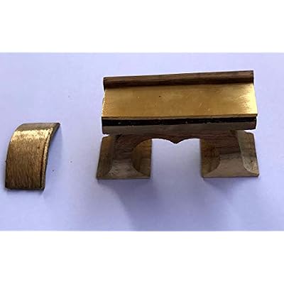 Saraswati veena bridge, Brass Plate, On teak wood, Professional quality