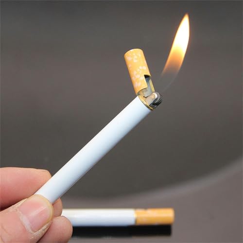 Encendedores metálicos recargables en forma de cigarrillo, pack 2