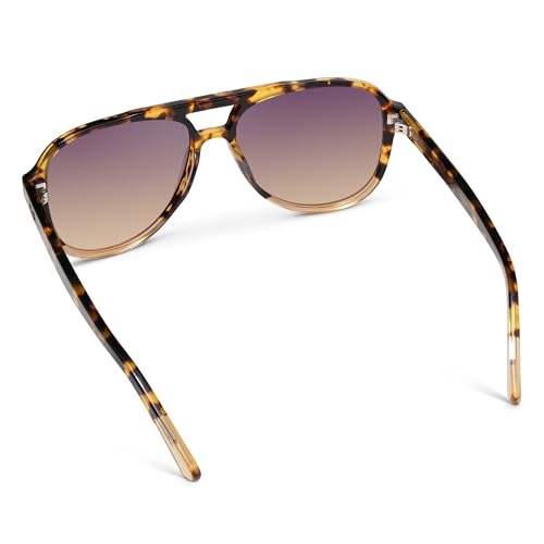 Image of WearMe Pro Chic Retro Oversized Polarized Sunglasses: Statement Aviators for Women
