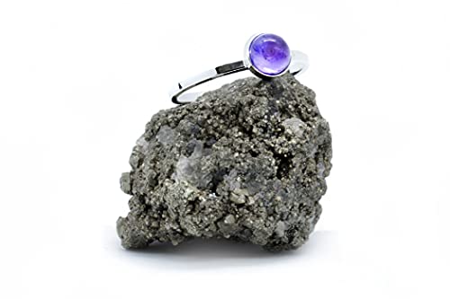 Bague en argent améthyste lavande pour femme et homme
