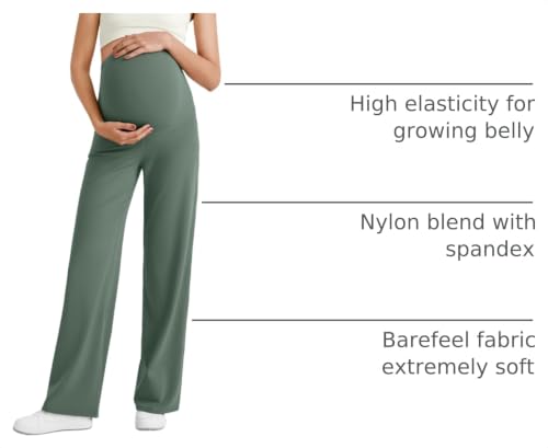 Image of G4Free Women's Maternity BareFeel Wide Leg Yoga Pants