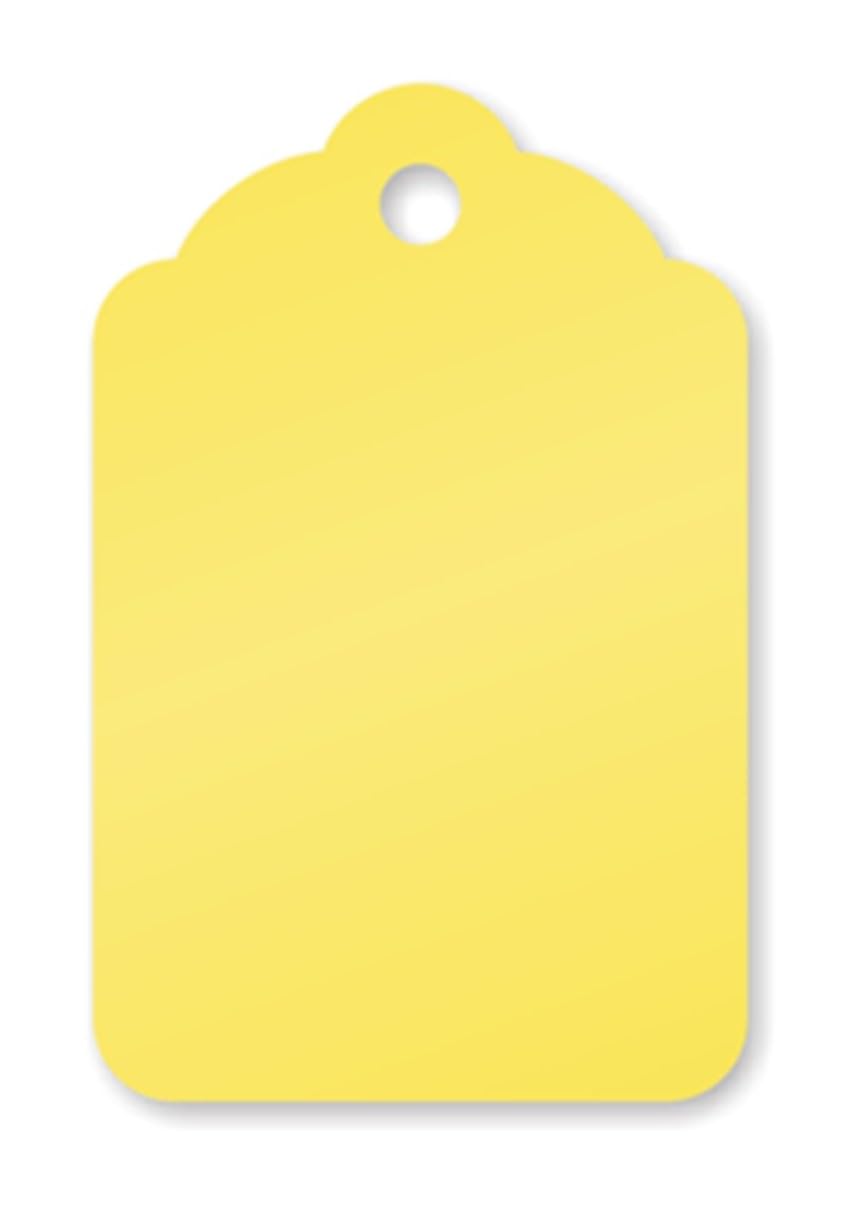 #5 Merchandise Tag, Yellow, 1-3/4
