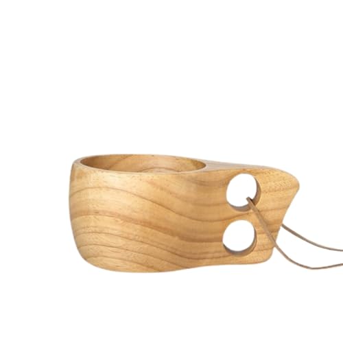 コーヒーマグ ティーカップ クリエイティブ ラクダ型木製マグ 185ml 手作り ククサ木製カップ 動物ラクダ愛好家へのギフト (オーク材 両口カップ)