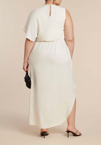 ELOQUII Women's Plus Size Asym Relaxed Maxi Dress2