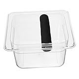 FUNNETOYU Klarglas Kaffeesatz Abklopfbehälter für Siebträger Espresso Langlebiger Kaffeeabfall...