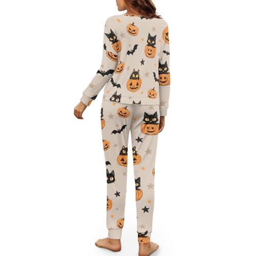 Image of Womens Lounge Set Long Sleeve Soft Pajama Sets